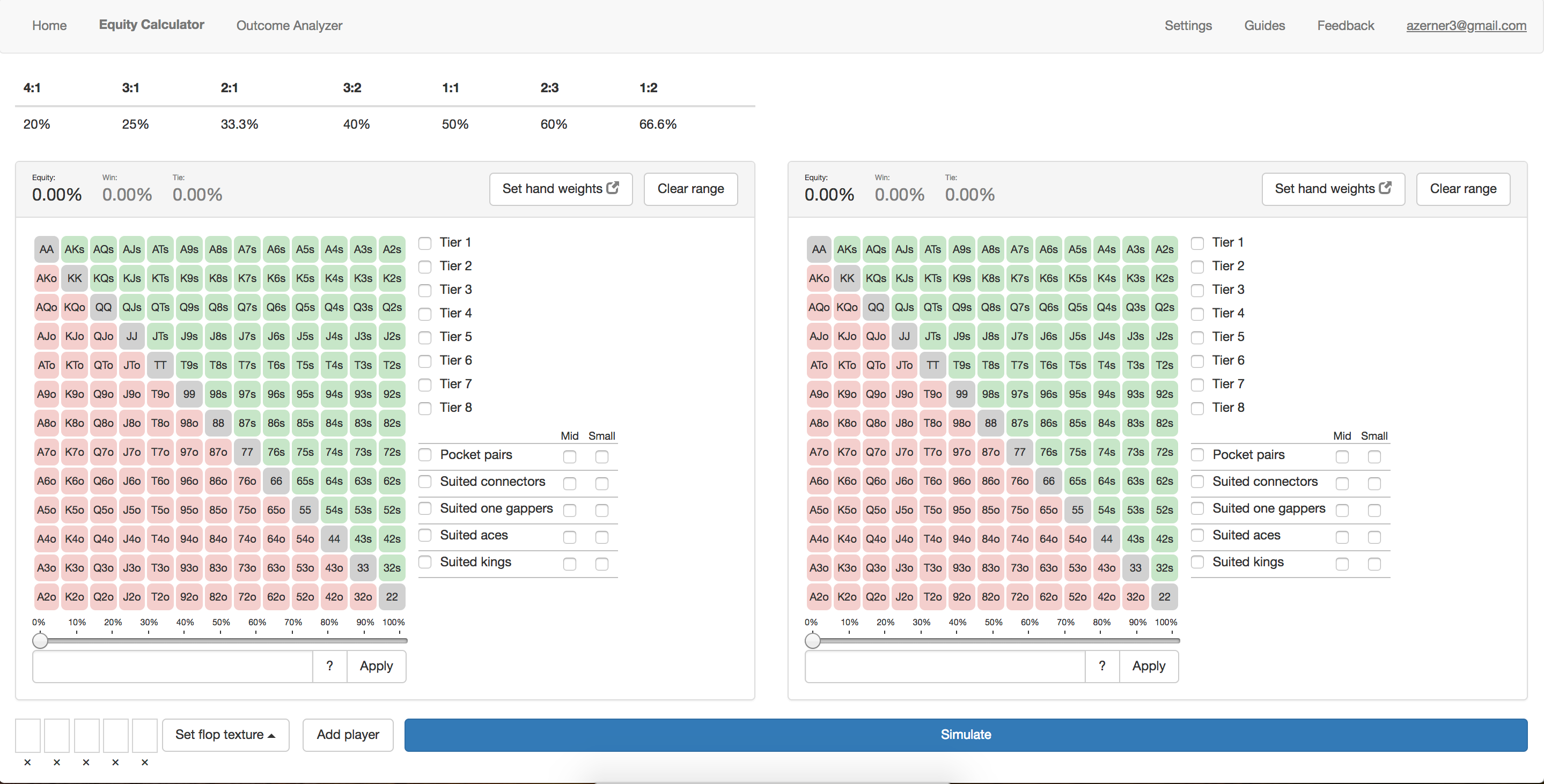 Texas Holdem Equity Calculator